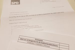 Mitgliederversammlung und Delegiertenwahl.